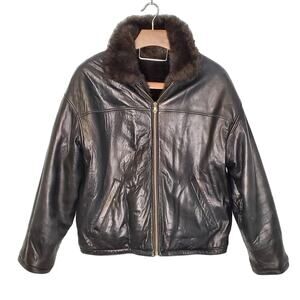 Pelle Studio Wilson's Leather Reversible Faux Fur Coat M